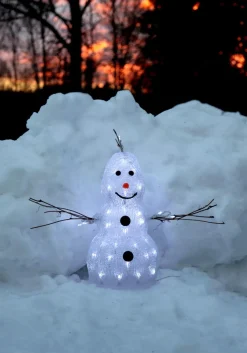 Snögubbe 38 cm Crystalo Dekorationsfigur