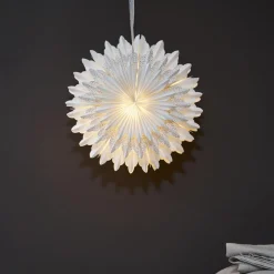 SNOW Pappersstjärna 50cm Vit/Guldprickar