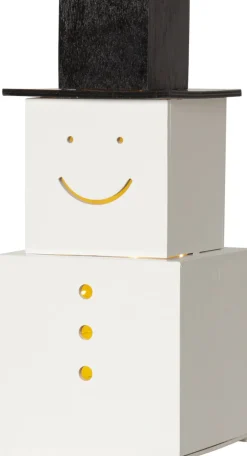 SNOWMAN Dekorationsfigur Batteri 29,5cm Vit