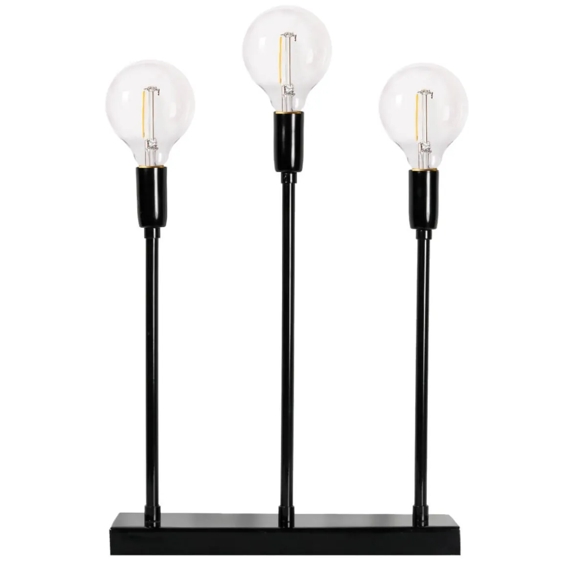 SOFT CHRISTMAS Ljusstake 3L 34cm Svart