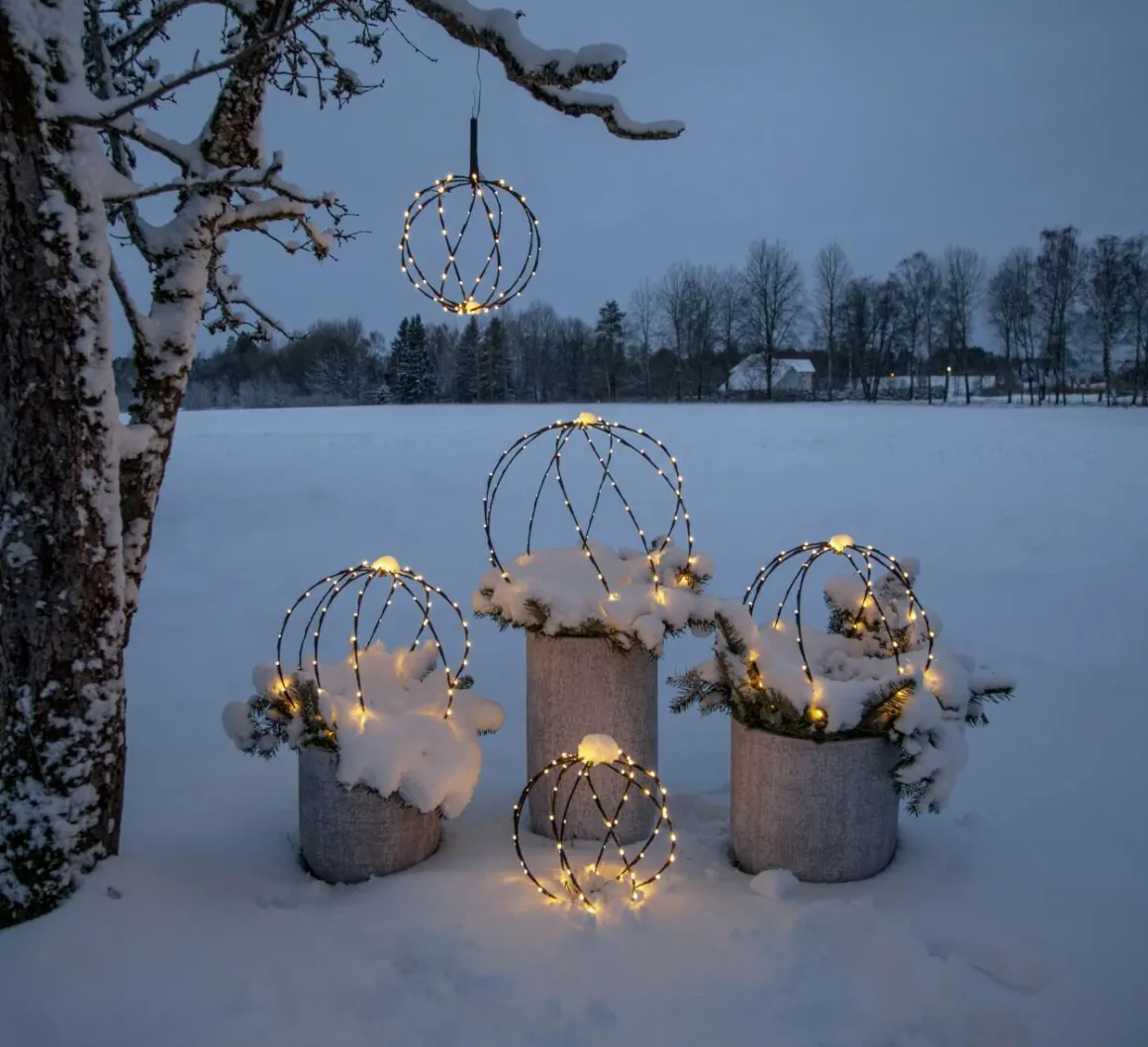 SPHERE Utomhusdekoration Batteri 64cm Svart