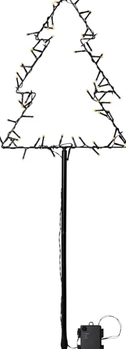SPIKY Gran Utomhusdekoration 60LED 90cm Svart IP44