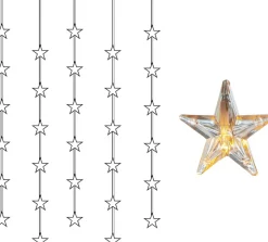 STAR CURTAIN Ljusgardin 1,2m 30LED Varmvit/Klar