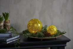 STAR FALL Glasdekoration Batteri 15cm Guld