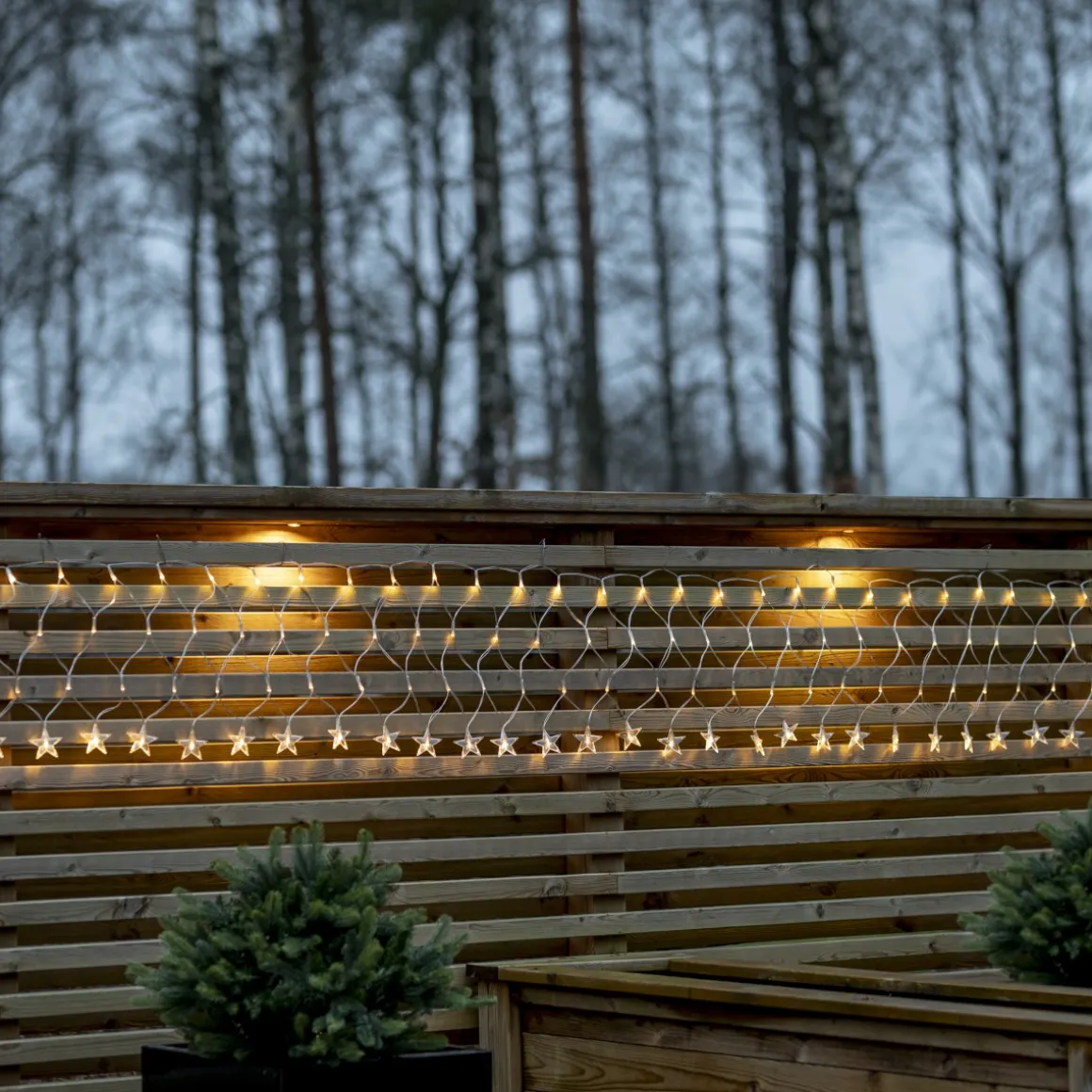 STARNET Ljusnät 4,8*0,4m 160LED IP44 Varmvit/Transparent