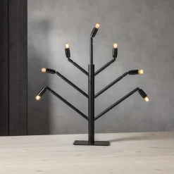 Stockholm Ljusstake 7L 65cm Svart