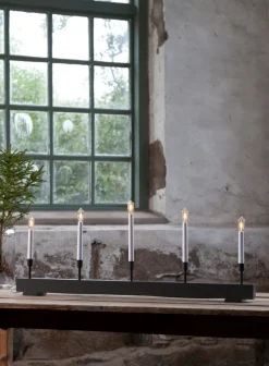 STORM RAK Träljusstake 89cm Grå