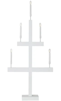 STORM Träljusstake 118cm Vit