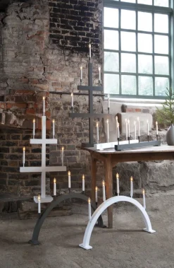 STORM Träljusstake 118cm Vit