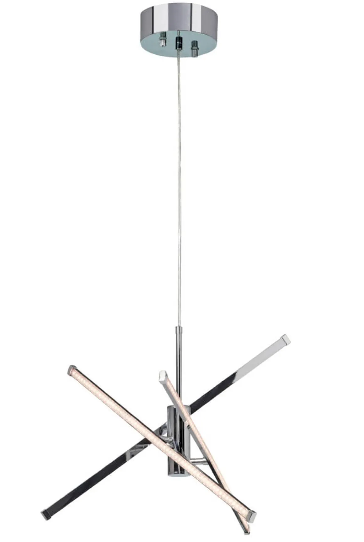 STRAZZA LED Takpendel Stepdim 62cm Krom/Silikon/Glitter