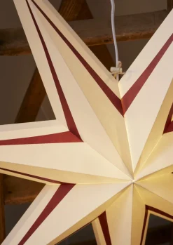 STRIPE Pappersstjärna 77cm Röd/Vit