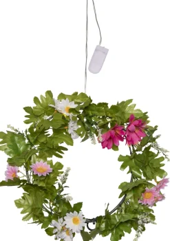 SUMMER Krans 30cm 15LED Grön Batteri