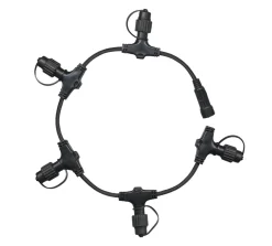 SYSTEM 24 Förgrening 5st 70cm IP44 Svart