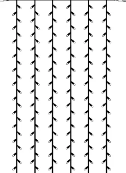 SYSTEM 24 Ljusgardin Extra 1*2m 98LED IP44 Varmvit