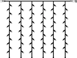 SYSTEM 24 Ljusgardin Extra 1*1m 49LED IP44 Varmvit