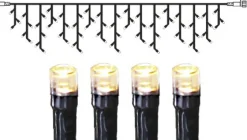 SYSTEM DECOR EXTRA Istappsslinga 4m 140LED Varmvit/Svart IP44