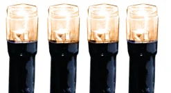 SYSTEM LED EXTRA Ljusgardin 2m 102LED Varmvit/Svart IP44