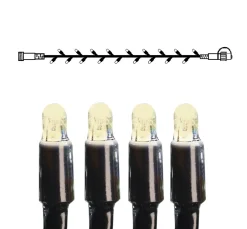 SYSTEM LED EXTRA Ljusslinga 5m 50LED Varmvit/Svart IP44