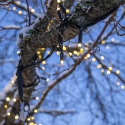 SYSTEM LED EXTRA Ljusslinga 5m 50LED Varmvit/Svart IP44