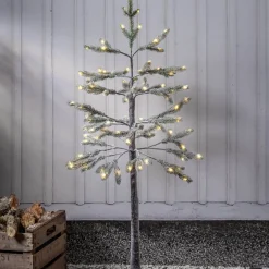 TANNE Julgran med LED 1,2m 95LED Varmvit/Grön