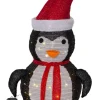 TECIDY Utomhusdekoration Pingvin Batteri 70cm Vit/Svart