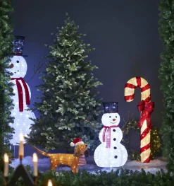 TECIDY Utomhusdekoration Hund Batteri 70cm Brun