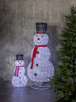 TECIDY Utomhusdekoration Snögubbe 90cm Vit