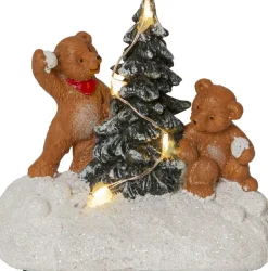 TEDVILLE Björnlek Batteri 10cm Flerfärgad