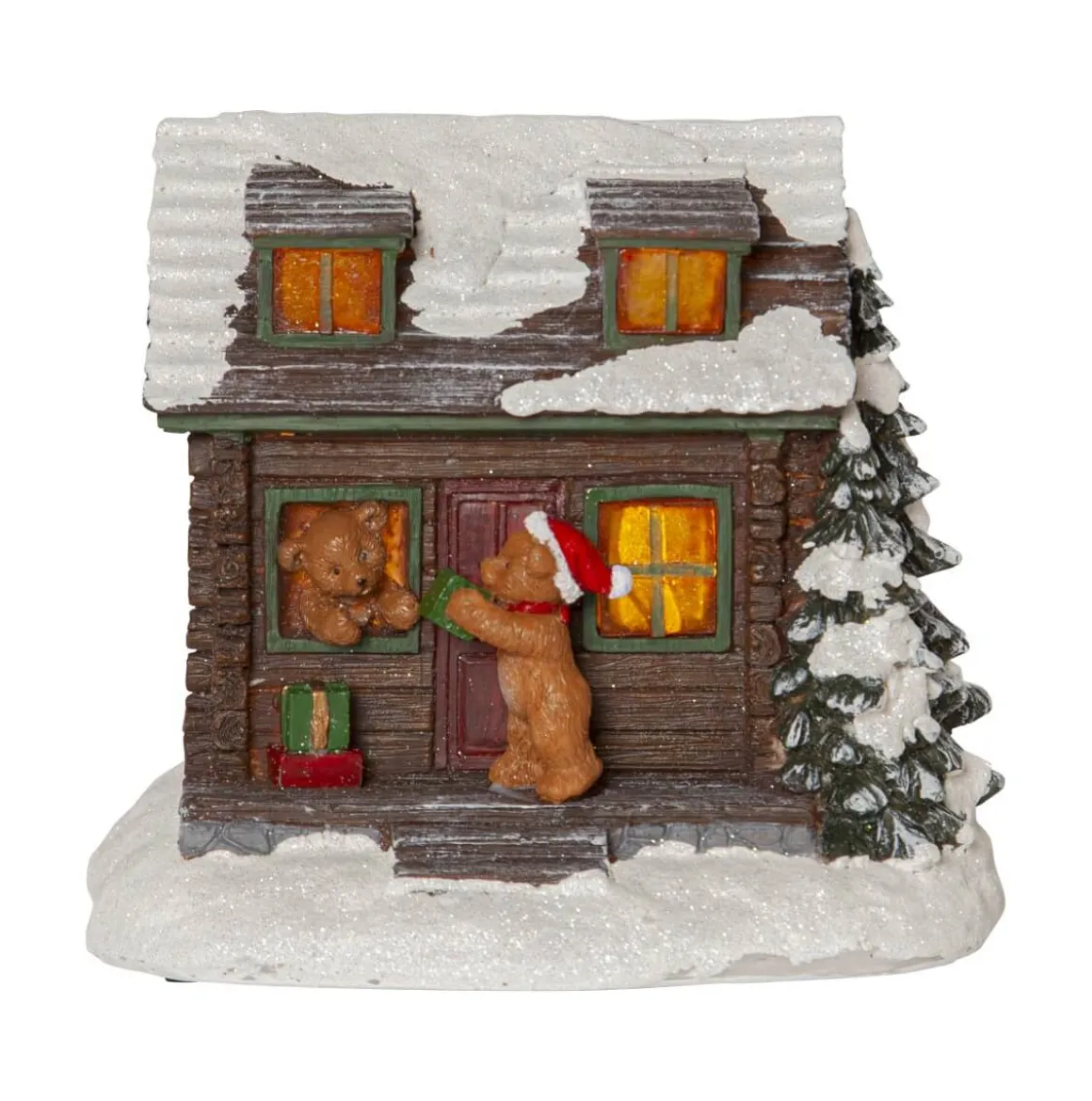 TEDVILLE Björnlek Hus Batteri 18cm Flerfärgad