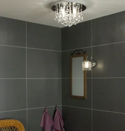 TERESA Plafond Bad 36cm Krom/Klar IP44