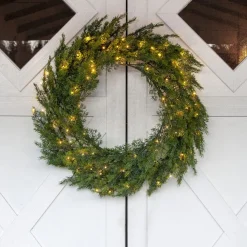 THUJA Krans 80cm 80LED Grön IP44