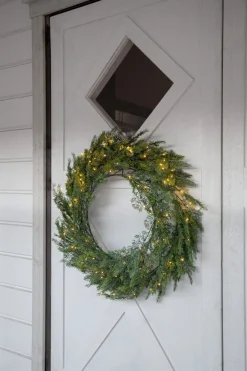 THUJA Krans 80cm 80LED Grön IP44