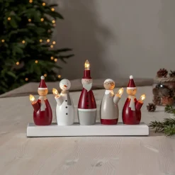 TOMTEFAMILJ Ljusstake 5L 33,5cm Flerfärgad