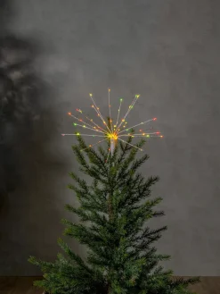 TOPSY Julgransbelysning Toppstjärna Batteri 35cm 100LED Silver