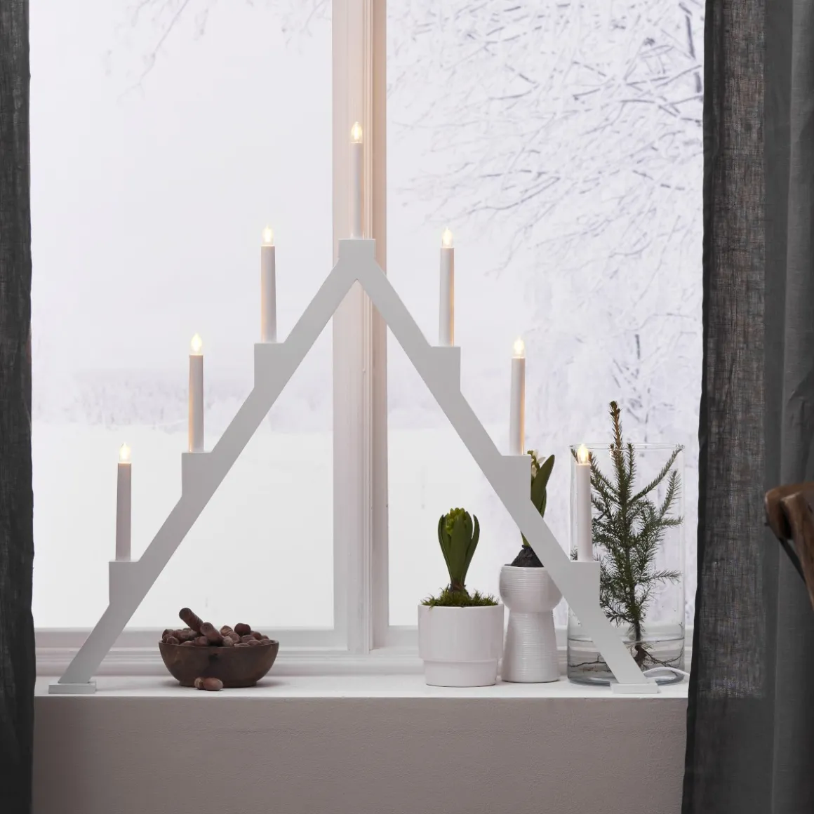 TORPA Ljusstake Vit 71cm