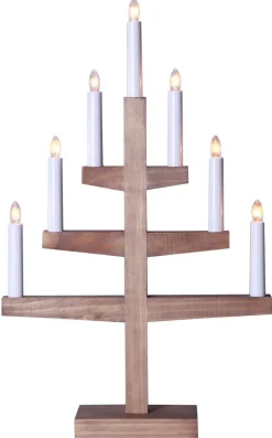 TRAPP Ljusstake 7L 54cm Brun