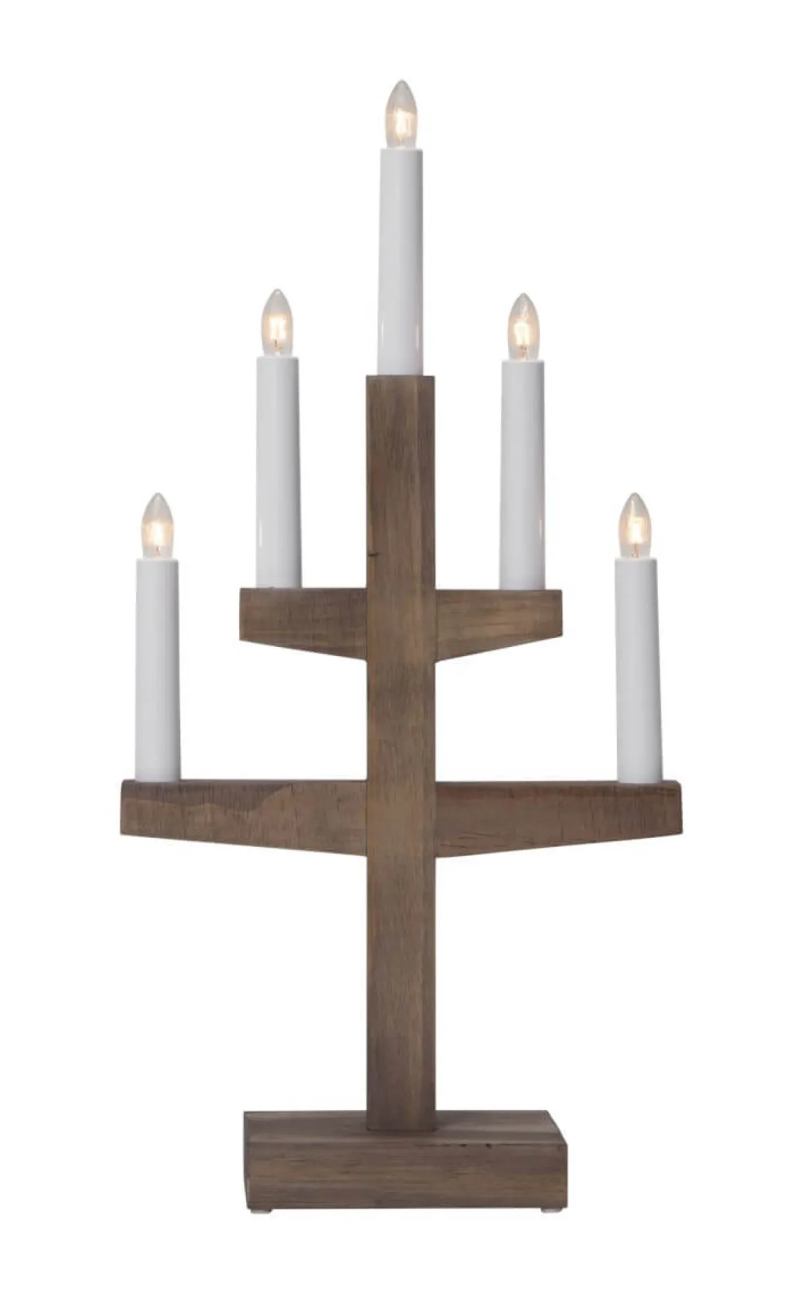 TRAPP Ljusstake 5L 46cm Brun