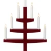 TRAPP Ljusstake 7L 54cm Röd