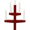 TRAPP Ljusstake 5L 46cm Röd