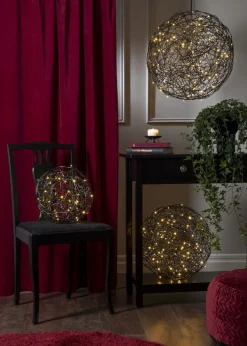 TRASSEL Utomhusdekoration 30cm 50LED IP44 Svart