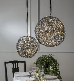 TRASSEL Utomhusdekoration 30cm 50LED IP44 Svart