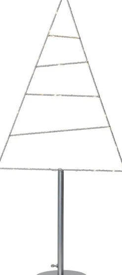 TRIANGLE Dekorationsträd 60LED 90cm Silver
