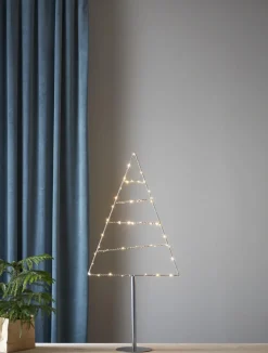 TRIANGLE Dekorationsträd 60LED 90cm Silver