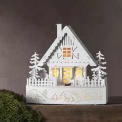 TRIER Ljusstake Lazercut 28cm Vit