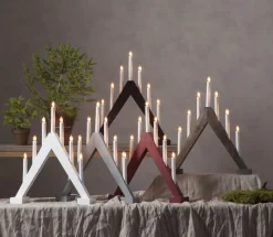 TRILL Ljusstake 7L 47cm Röd