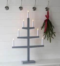 Tripp Ljusstake 7L 77cm Grå