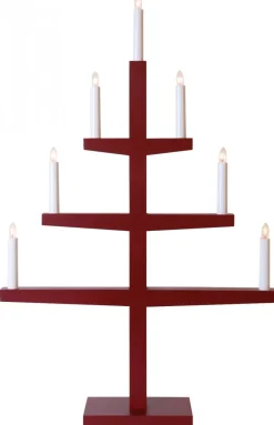 Tripp Ljusstake 7L 77cm Röd
