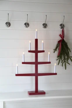 Tripp Ljusstake 7L 77cm Röd