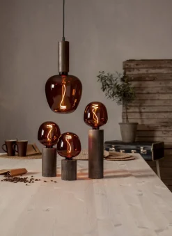 TUB Sladdställ E27 15cm Trä/Valnötsfärg