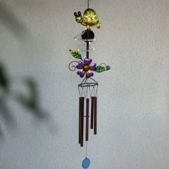 TURTLE Solcellsdekoration 104cm Flerfärgad